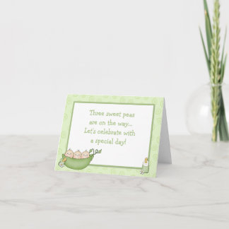 Triplets Baby Showeinladung Einladung