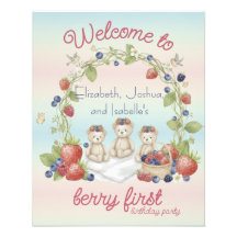 Triplets Berry Erster Geburtstagsposter