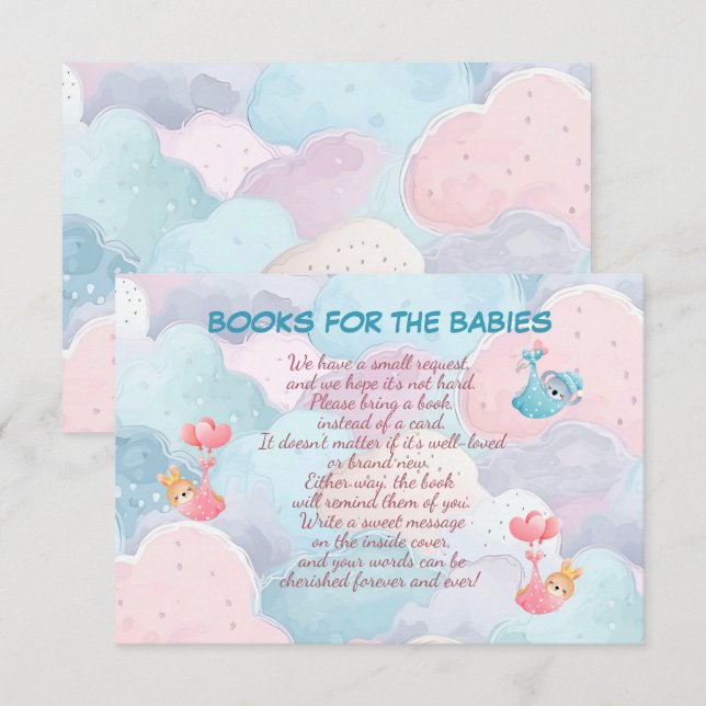 Triplets Books for the Babies Dankeskarte (Vorne/Hinten)