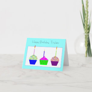 Triplets Carte d'anniversaire