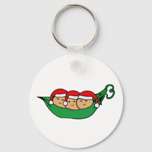 Triplets Christmas Pod Graphic Schlüsselanhänger