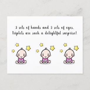 triplets de cartes de félicitations, triplets de n