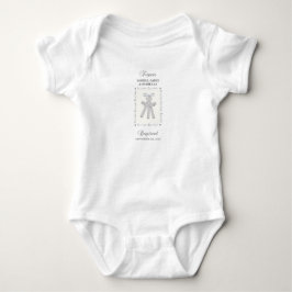 Triplets Taufe auf Gelben 3 Kreuze Personalisiert Baby Strampler