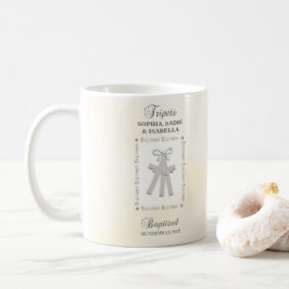 Triplets Taufe auf Gelben 3 Kreuze Personalisiert Kaffeetasse