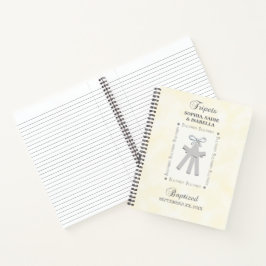 Triplets Taufe auf Gelben 3 Kreuze Personalisiert Notizbuch