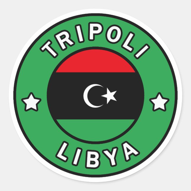 Tripoli Libyen Runder Aufkleber (Vorderseite)