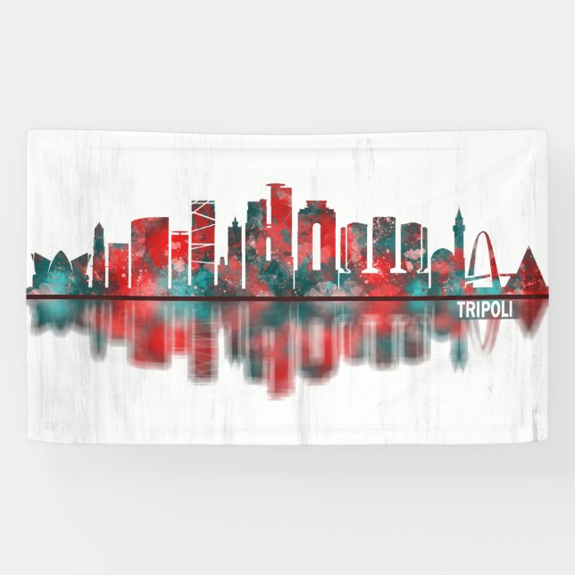 Tripoli Libyen Skyline Banner (Horizontal)