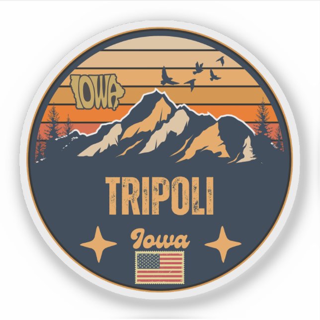 Tripolis, Iowa Aufkleber (Vorderseite)