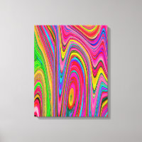 Trippelgelbe, rote und blaue Abstrakte Groovy Art