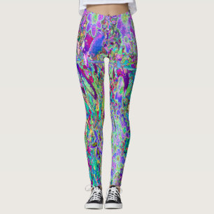 Trippige, Abstrakte Rosa- und Lilatönen Leggings