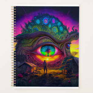 Trippiger Sonnenuntergang im abstrakten surrealist Planer
