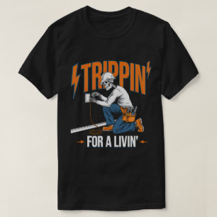 Trippin für ein lustiges Skelett-Elektro-Design T-Shirt