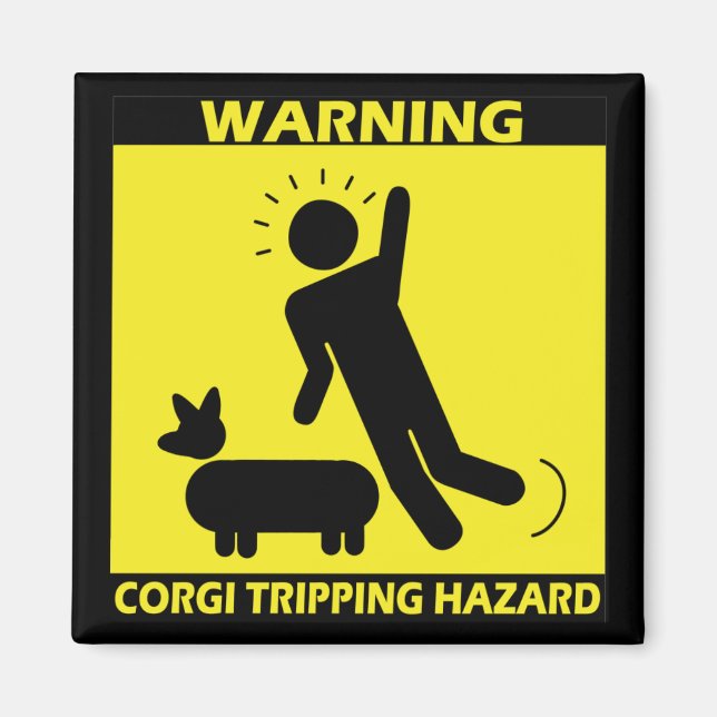 Tripping Hazard - Corgi Magnet (Vorne)