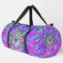 Trippy Abstrakt Aqua, Lima grün und Lila Dahlia