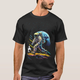 Trippy Astronaut Soccer Psychedelic Space T-Shirt