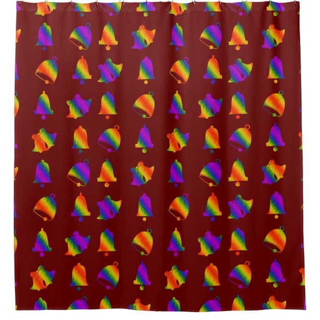 Trippy Bells Christmas Duschvorhang (Vorderseite)