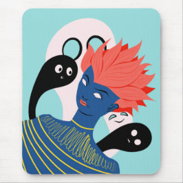 Trippy-bizarre verdampfwellenpsychedelisch mousepad