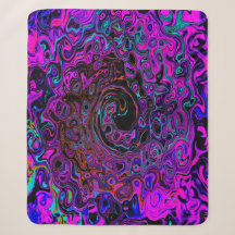 Trippy Black und Magenta Retro Liquid Swirl