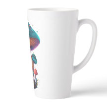 Trippy Blue Amanita Muscaria Latte Tasse