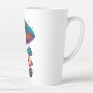 Trippy Blue Amanita Muscaria Latte Tasse