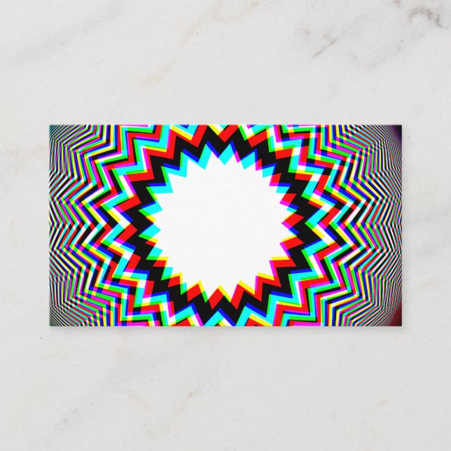Trippy Blumen-Emblem-Geschäfts-Karte Visitenkarte (Vorderseite)