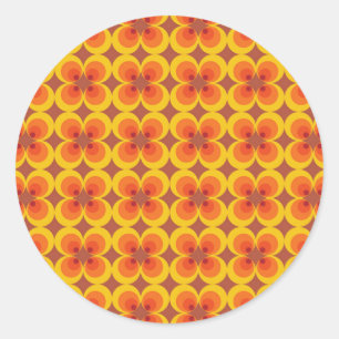 Trippy Blumen Runder Aufkleber