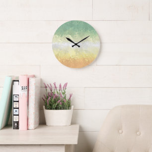 Trippy Boho Groovy Abstrakt Genderflor Pride Flag Große Wanduhr