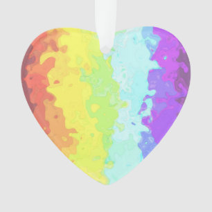Trippy Boho Groovy Abstrakte Neurogender-Pride-Fla Ornament