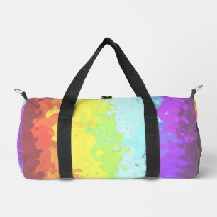 Trippy Boho Groovy Abstrakte Neurogender-Stolzflag Duffle Bag