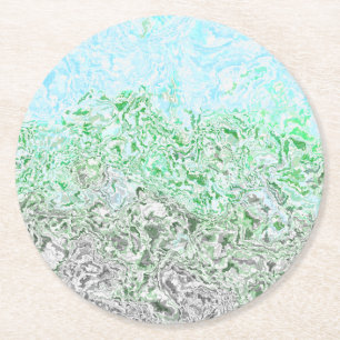 Trippy Boho Groovy Grungy Autoromantic Prilag Runder Pappuntersetzer