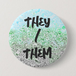 Trippy Boho Groovy Grungy Autoromantische Pride-Fl Button