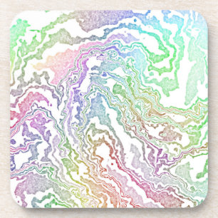 Trippy Boho Marble Abstrakt Getränkeuntersetzer