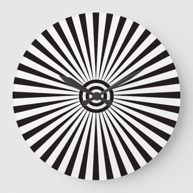 Trippy Bullseye Große Wanduhr (Vorderseite)