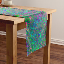 Trippy Chartreuse und Blue Retro Liquid Swirl