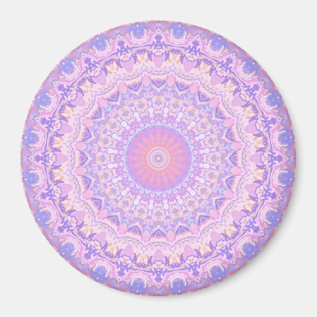 Trippy Colorful Intricate Boho Mandala Magnet (Vorne)