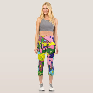 Trippy-Disk Capri Leggings