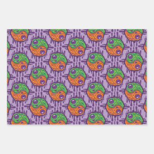 Trippy Drippy Frog Yin Yang Geschenkpapier Set