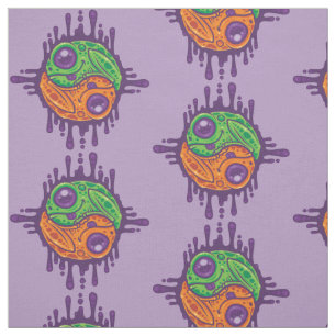 Trippy Drippy Frog Yin Yang Stoff