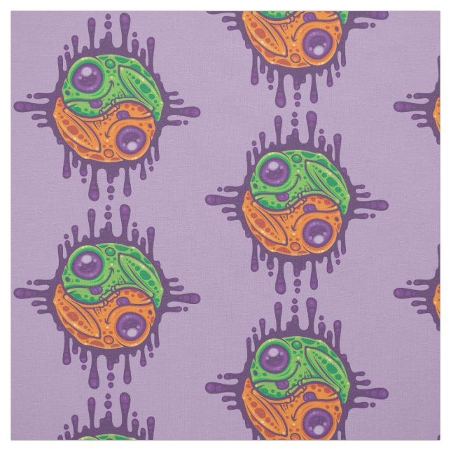 Trippy Drippy Frog Yin Yang Stoff (Muster)