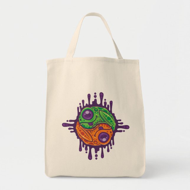 Trippy Drippy Frog Yin Yang Tragetasche (Vorne)
