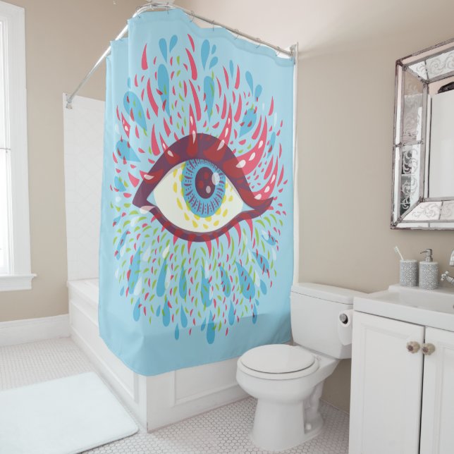Trippy Eye Psychedelic Art Duschvorhang (Beispiel)