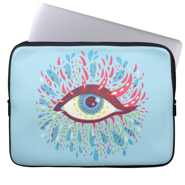 Trippy Eye Psychedelic Art Laptopschutzhülle (Vorderseite)