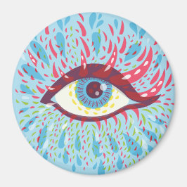 Trippy Eye Psychedelic Art Magnet
