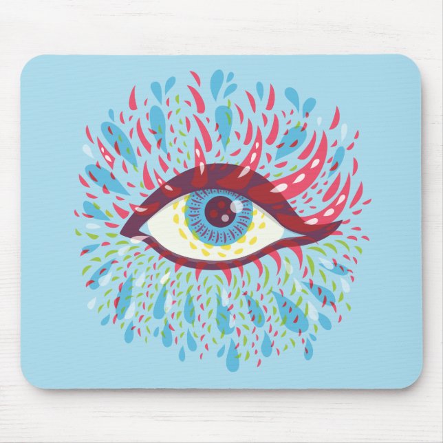 Trippy Eye Psychedelic Art Mousepad (Vorne)