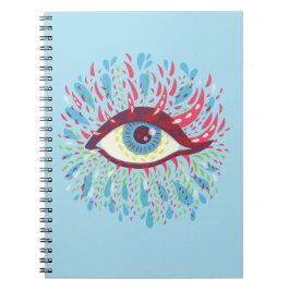 Trippy Eye Psychedelic Art Notizblock