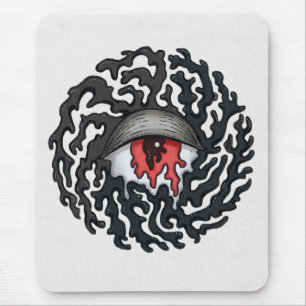 Trippy Eye with Tentacles - Trippy Surreal Art Mousepad