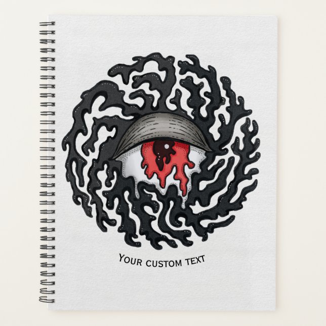 Trippy Eye with Tentacles - Trippy Surreal Art Planer (Vorderseite)