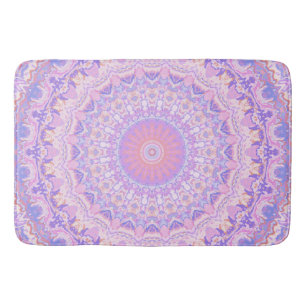 Trippy Farbige Komplexe Boho Hippie Mandala Badematte