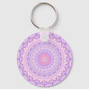 Trippy-farbige, komplizierte Boho-Hippie-Mandala Schlüsselanhänger
