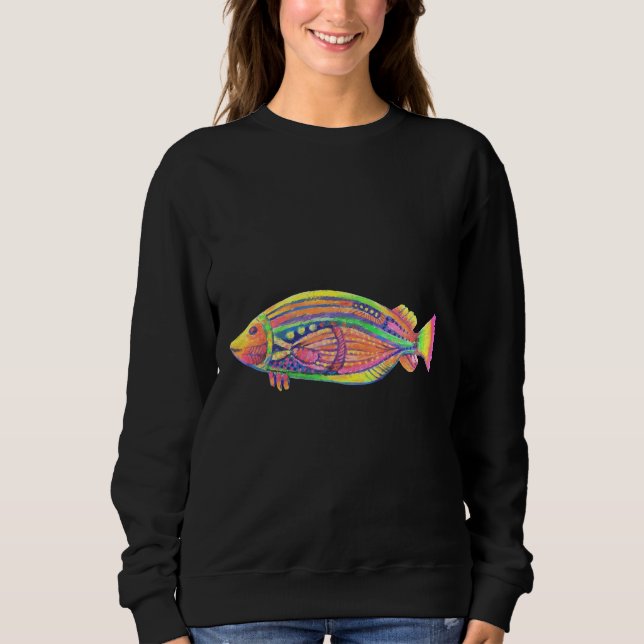 Trippy Fish Sweatshirt (Vorderseite)